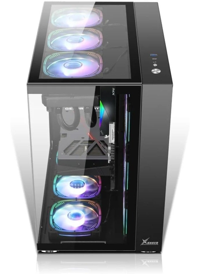 كمبيوتر ألعاب مبرد سائل ماكس: AMD Ryzen 7 | GTX 1060 6GB رسومات | 16GB RAM | 1TB SSD NMVE/SATA | ويندوز 11 | جاهز للإنترنت WIFI 6 - Image 2