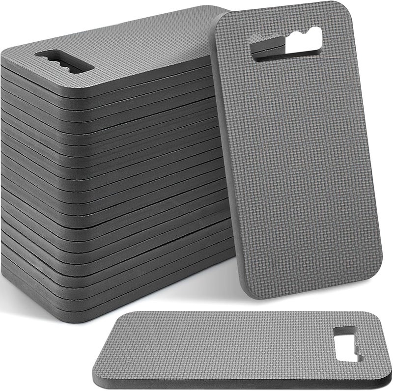 Riakrum Garden Kneeling Pad Garden Knee Pads Thick Foam Knee Mat Waterproof Knee Cushions for Kneeling Multi Functional Kneeler for Praying, Gardening, Baby Bath, Yoga, 15.4 x 6.7 Inch (Gray,20 Pcs) - Image 1