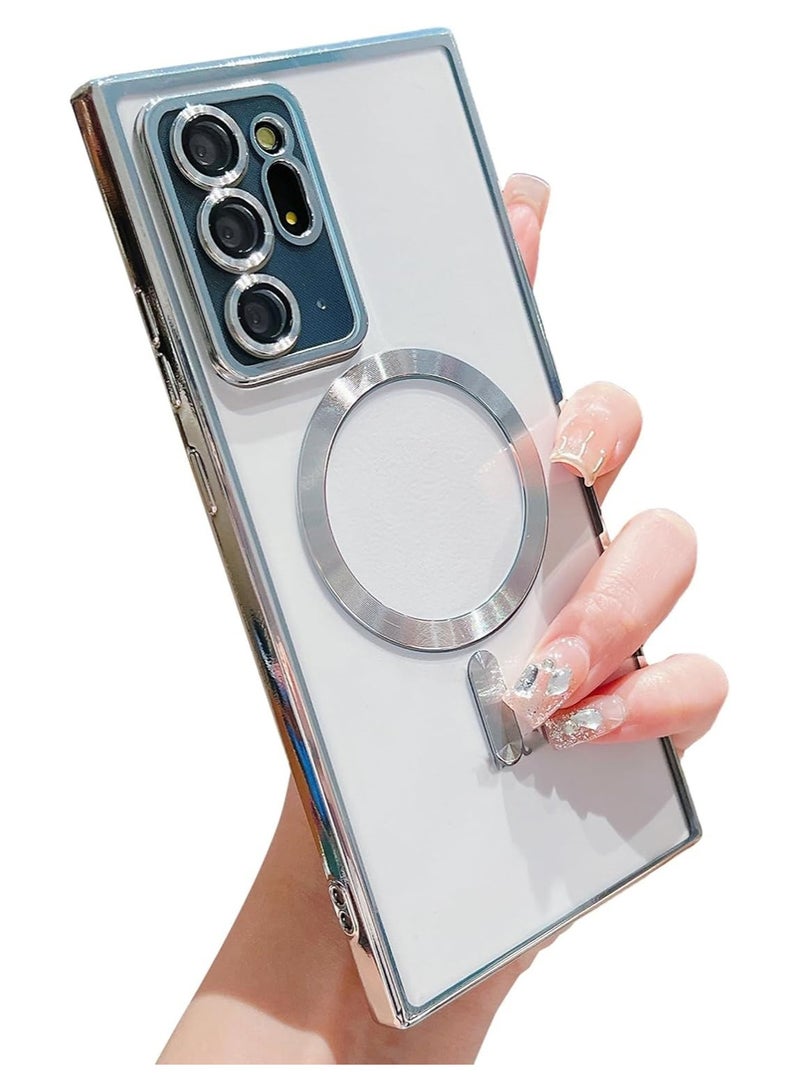 Magnetic Case for samsung note 20 ultra Compatible with Wireless Charging, Cover Camera Lens Protector, Slim Protective anti Yellowing Clear Case for samsung note 20 ultra cover
