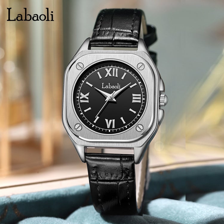 Labaoli Vintage Roman Numeral Square Light Luxury Women's Watch - Niche High-End Quartz Wristwatch - Image 2