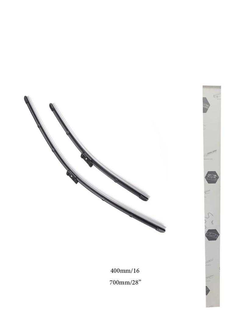 چينيرال براند طقم مساحات زجاج الامامى للسيارة خامة عالية الجودة مقاس  700 ملي  28 بوصة   - 400 ملي  16 بوصة 2 قطعة Peugeot 3008 2021