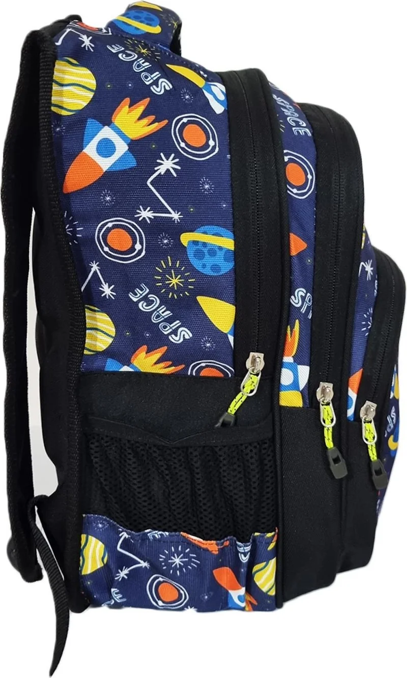 ماشو تريند 3 Compartment Space School Bag + Lunch Rocket Bag Primary School Bag Backpack Boys Bag