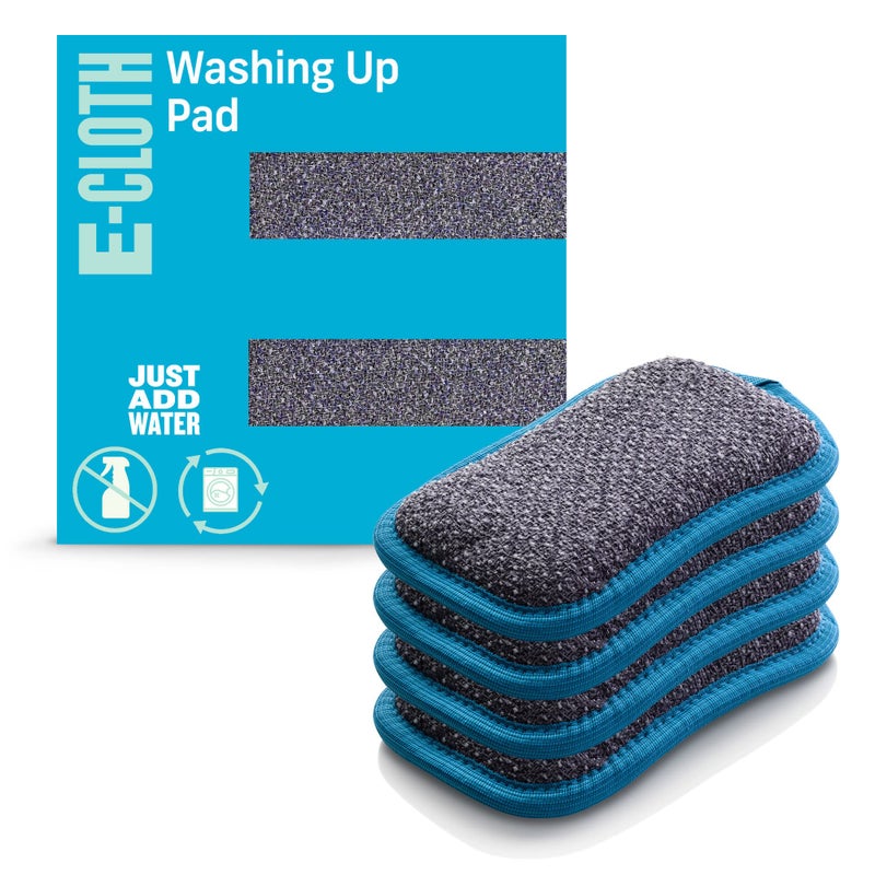 ECloth Washing Up Pads  Dish Sponges Kitchen Cleaning Kit  Reusable Sponges for Dishes and Cleaning  NonScratch Scrubbers for Cleaning  4Pack
