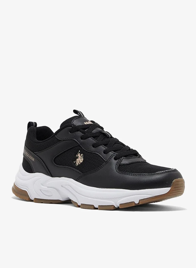 يو اس بولو اسن U.S. Polo Assn. Women’s SORLEY GLB 6FX Chunky Sole Sneakers - Black