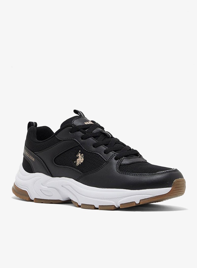 U.S. Polo Assn. Women’s SORLEY GLB 6FX Chunky Sole Sneakers - Black - Image 1