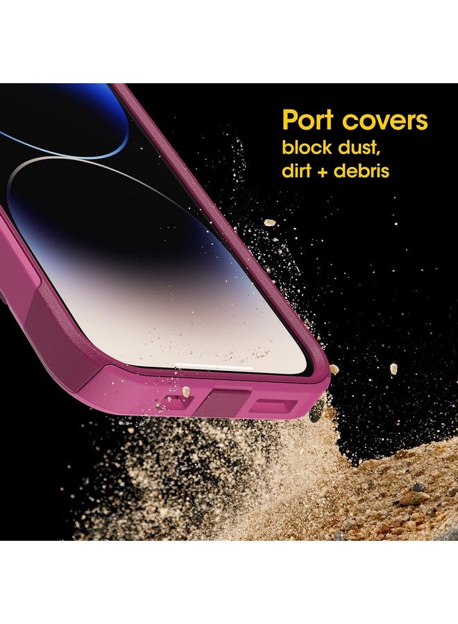 أوتربوكس جراب OtterBox Commuter Series لهاتف iPhone 14 Pro (فقط) - INTO The Fucshia (وردي)، نحيف ومتين، مناسب للجيب، مع حماية للمنافذ - Image 5