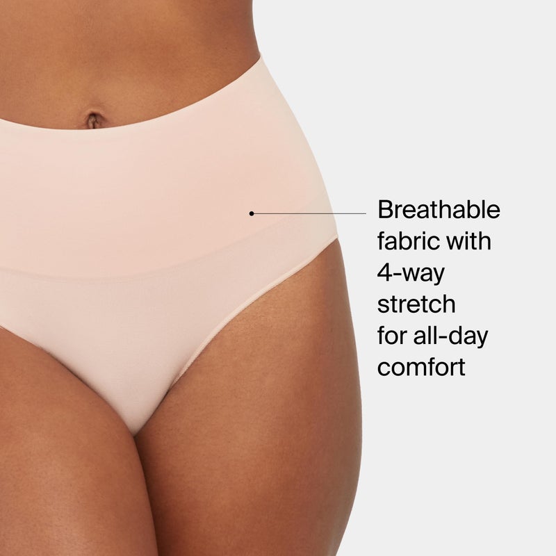 SPANX SPANXshape Everyday Shaping Brief - Core Control Shapewear Underwear - Invisible Under Clothes - Seamless Design - Vintage Rose - Large - Image 3