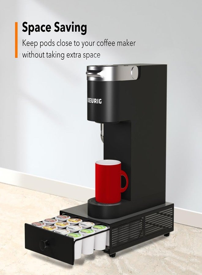 SICHEER K Cup Organization Storage Drawer Maker K Cup Holder Coffee Pod Organizer Stand Tray Counter Rack Countertop Maker Stand Capsules Compatible with Keurig Accessories Holds 24 Pods - Image 4