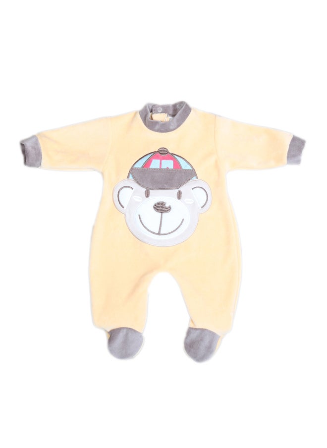 Papillon - Baby Velvet Footed Onesies - Image 1