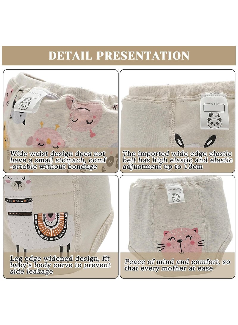 2 قطع بنطلونات تدريب على الحمام للأطفال، ملابس داخلية تدريبية للأطفال من 2-4 سنوات للأولاد والبنات، بنطلونات تدريبية قطنية ماصة قوية - Image 2