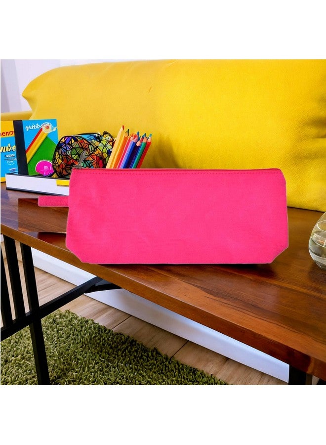 ليفي حافظة أقلام متعددة الأغراض من ليفاي بسحاب، أدوات مكتبية متعددة الأغراض، حافظة أقلام، 9 × 3.5 بوصة، قماش قطني 100% - عبوة من 6 و10 و20 قطعة (6، وردي غامق - 6 قطع) - Image 4