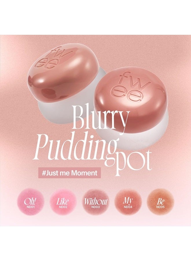 fwee Lip&Cheek Blurry Pudding Pot | Just me Moment - Like | Makeup Blush, Buildable Lightweight, Multi-Use Soft Matte Finish | 5g - Image 2