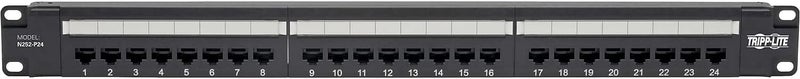 TRIPPLITE لوحة توصيل إيثرنت 24 منفذ Cat6 من Eaton، RJ45، تركيب على الرف 1U، معايير الأسلاك EIA/TIA 568A/B لإنهاءات 110 وكرون، (N252-P24)، أسود - Image 2
