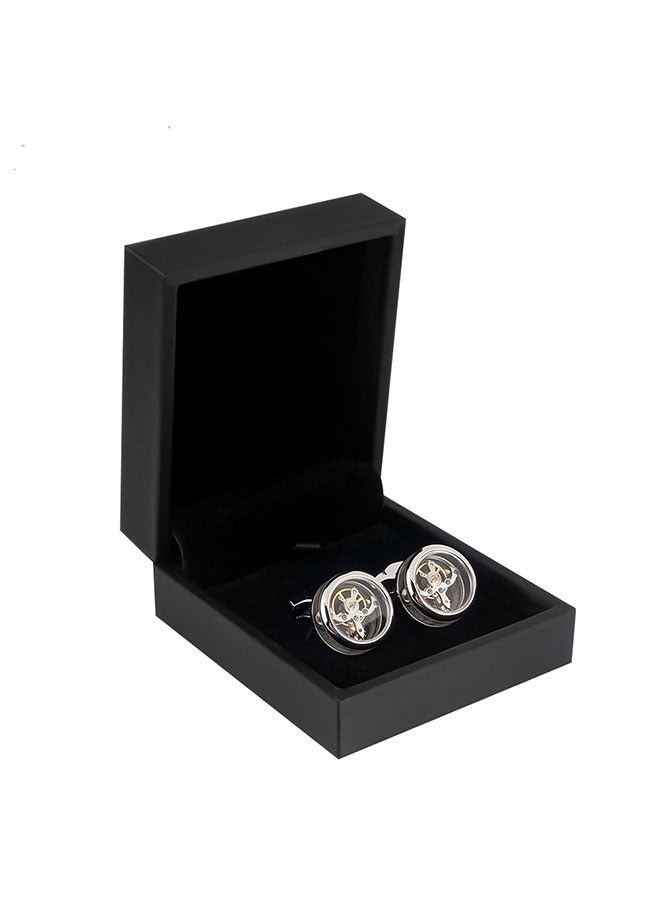 DAKS Luxury Tourbillon Cufflinks for Men – Mechanical Watch Movement Cufflinks – Rotating Stainless Steel Cufflinks – Perfect for Business, Weddings, and Formal Occasions - Image 2