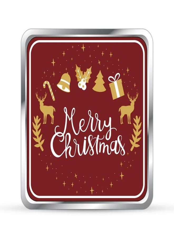 Silviya BIS Hallmarked 999 Pure Silver X-Mas Coin (10g) Square Shape - Christmas Gift - Festive Decor - Spread Holiday Cheer - With Certificate of Authenticity - Image 2