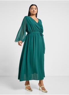 Wrap Dress With Sheer Sleeves - pzsku/Z4269C3A3392CBFEBF5FCZ/45/_/1740638102/13c85905-4bc1-47be-994c-c5004555f0b0