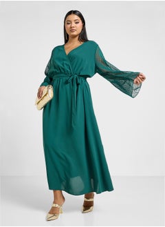 Wrap Dress With Sheer Sleeves - pzsku/Z4269C3A3392CBFEBF5FCZ/45/_/1740638104/df3c0afc-39db-4ac5-9bad-008572c52643