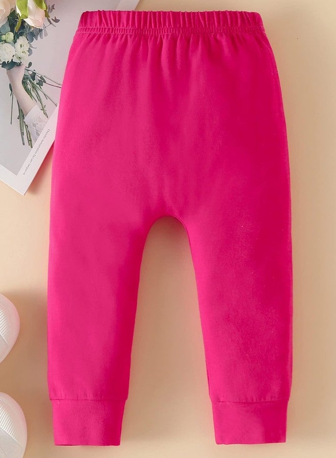 Fullfamous Baby Girl's 3pc Frill Long Sleeve Romper and Pant Set, Raspberry Heart, 3-6 Months - Image 5