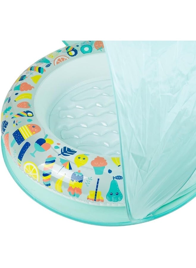 EUREKA KIDS Baby Pool With Tent 40+Upf Uv Protection | Perfect For Beach, Pool And Travel | For 18M+  - Image 3