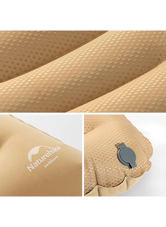 Naturehike PU Flocking Comfortable Sleeping Pillow Khaki | Rectangular Bed Pillow with Gusseted Side Band Design for Superior Comfort  - Image 5
