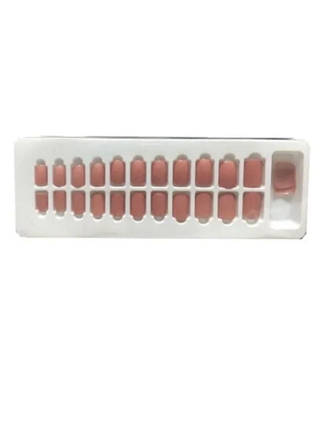 BLOOMING TIME 24-Piece Full Cover Press On Fake Nail Tips Pink  - Image 2