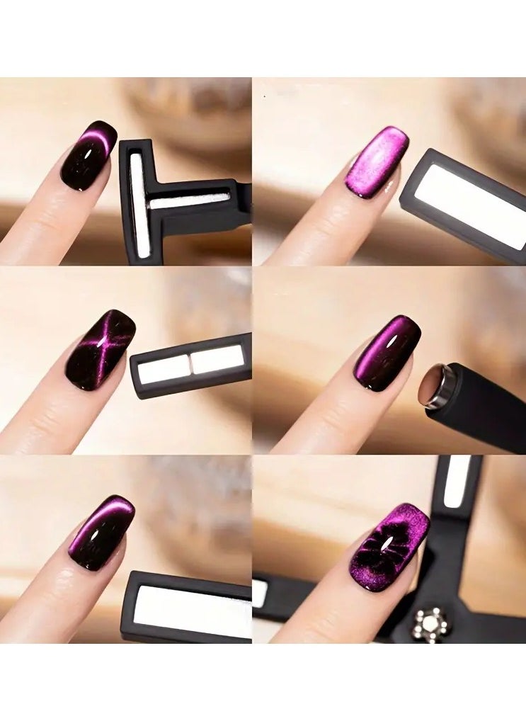LANGMANNI - 2023 New Cross-Shaped Strong Magnet Multi-Functional Nail Art Tool - Easy to Use for Cat Eye Nail Polish Glue Iron Stone - Unscented and Durable Accessories for Nail Artists - Image 1