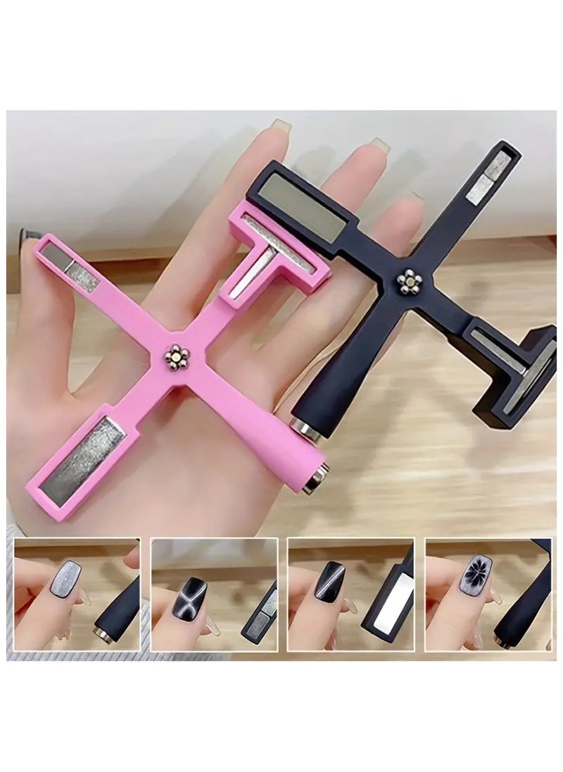 LANGMANNI - 2023 New Cross-Shaped Strong Magnet Multi-Functional Nail Art Tool - Easy to Use for Cat Eye Nail Polish Glue Iron Stone - Unscented and Durable Accessories for Nail Artists - Image 1