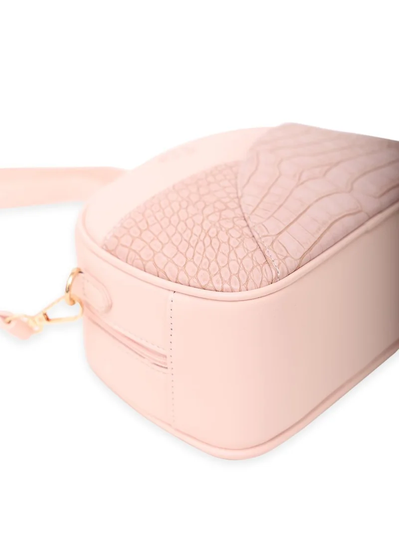 CAPRESE CABO CROCO BLUSH FAUX LEATHER SMALL SLING