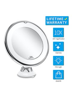 Joyelink 10X Magnifying Makeup Mirror with Lights, 3 Color Lighting, Bathroom Shower Mirror with Suction Cup, Intelligent Switch, 360 Degree Rotation, Portable for Detailed Makeup  - Image 1