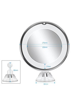 Joyelink 10X Magnifying Makeup Mirror with Lights, 3 Color Lighting, Bathroom Shower Mirror with Suction Cup, Intelligent Switch, 360 Degree Rotation, Portable for Detailed Makeup  - Image 4