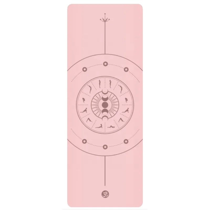 Y&D Good Price PU Rubber Yoga Mat 5mm Body Line Mat PU Leather Travel Eco Friendly Anti-Slip Printed PU Yoga Mat + Bath Mat Option - Image 1