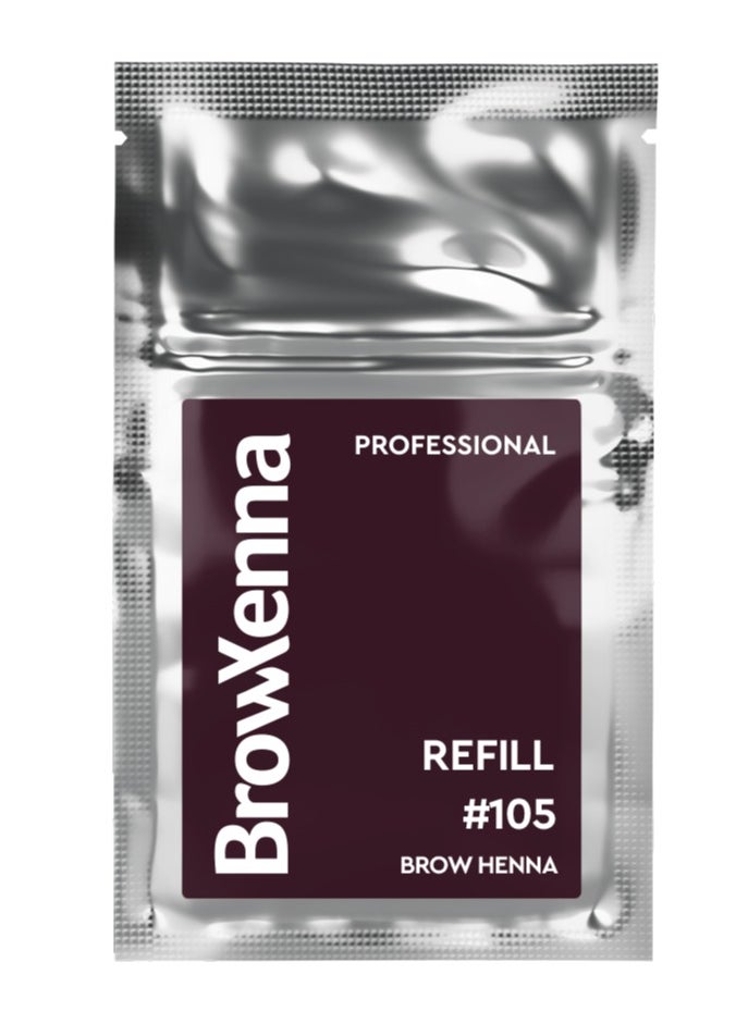 BrowXenna Henna for Eyebrows 6 Grams (sachet-refill) | #105 Frosty Chestnut 