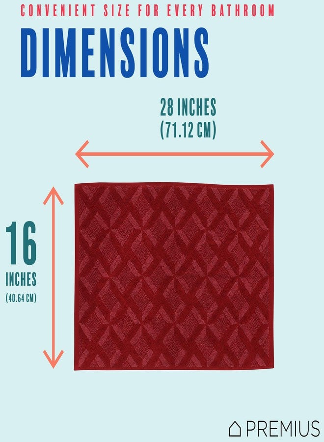 PREMIUS 2 Pack Geo Hand Towel, Bath Towel, and Bath Sheet, 100% Cotton Yarn Dyed, Lux Drying Experience, Great for Hands and Body, Perfect for Spa & Home Use (Burgundy, Hand Towel) - Image 5