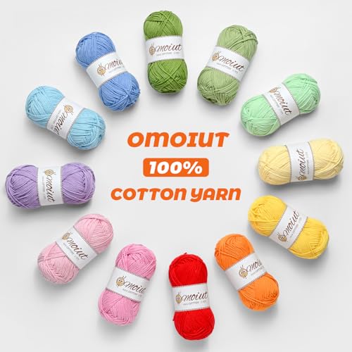 OMoiut 3 Pack Cotton Yarn for Crocheting, Baby Yarn for Crocheting Soft, 393yds / 5.29oz Fluffy Amigurumi Crochet Yarn, 5 Ply 100% Milk Cotton Yarn for Puzzle、Socks、Clothes(3 Pink) - Image 2