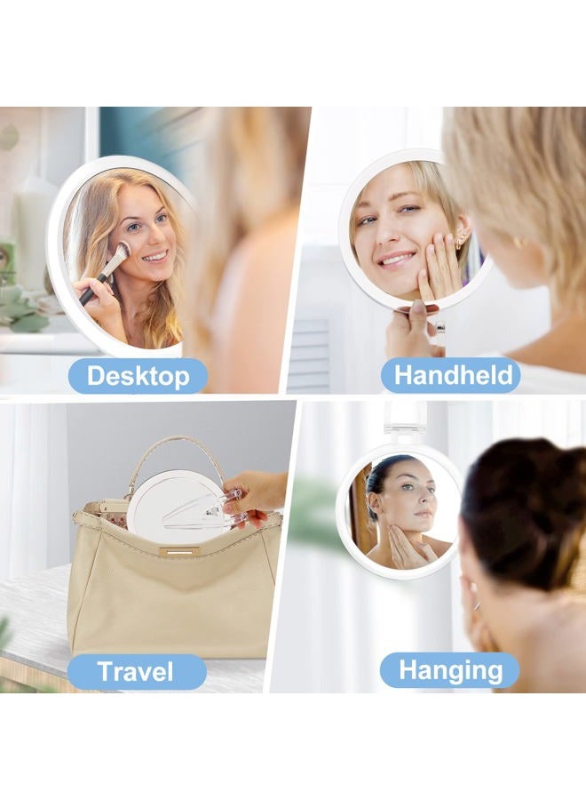 JMH 6Inch,20X Magnifying Mirror,Double-Sided Hand Held Mirror with 1X/20X Magnification,Foldable Makeup Mirror for Handheld/Stand,Use for Makeup Application,Tweezing,and Blackhead/Blemish Removal. - Image 4