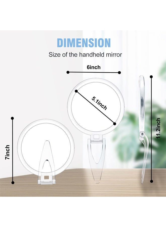 JMH 6Inch,20X Magnifying Mirror,Double-Sided Hand Held Mirror with 1X/20X Magnification,Foldable Makeup Mirror for Handheld/Stand,Use for Makeup Application,Tweezing,and Blackhead/Blemish Removal. - Image 3