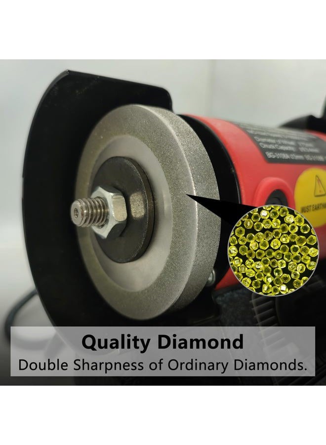 UF-SHARP 3 inch Flat Diamond Grinding Wheel 150 Grit, 1/2" Arbor, 10mm Wide for Grinding Tungsten,Carbide, Glass,Ceramic, Gem - Image 4