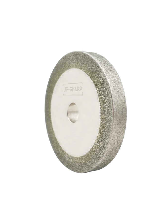UF-SHARP 3 inch Flat Diamond Grinding Wheel 150 Grit, 1/2" Arbor, 10mm Wide for Grinding Tungsten,Carbide, Glass,Ceramic, Gem - Image 1