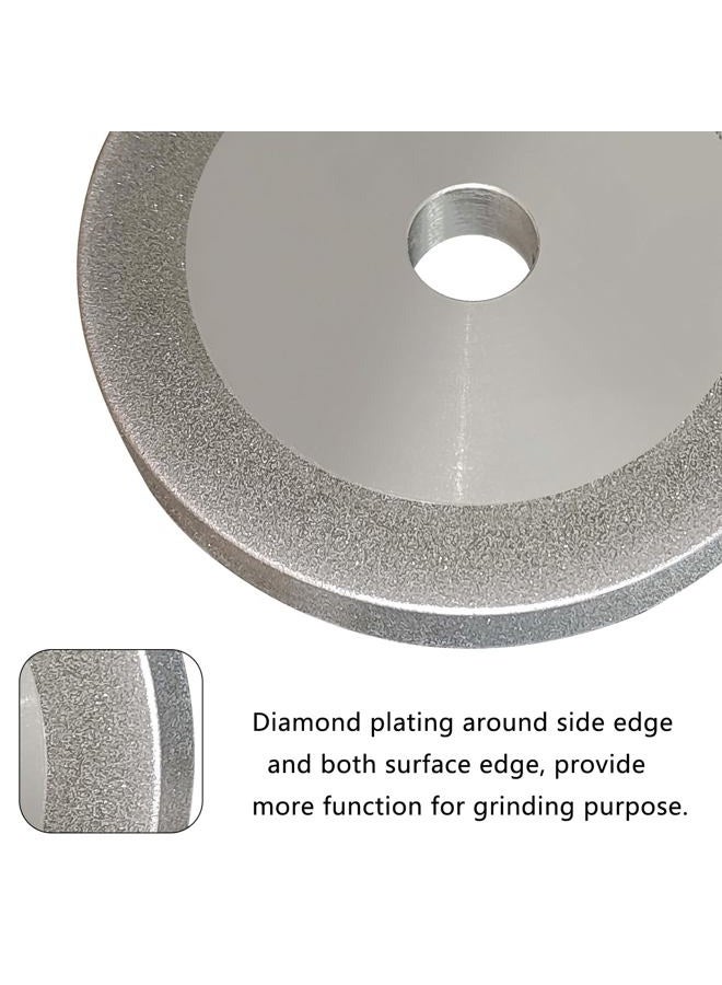 UF-SHARP 3 inch Flat Diamond Grinding Wheel 150 Grit, 1/2" Arbor, 10mm Wide for Grinding Tungsten,Carbide, Glass,Ceramic, Gem - Image 3