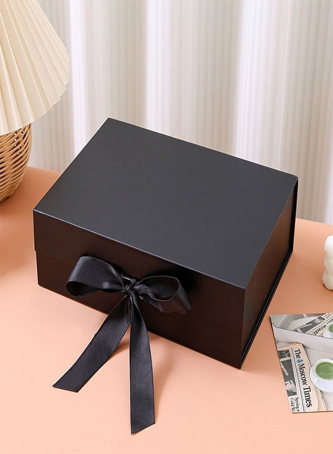 Large Black Gift Box with Magnetic Lid, 1.2in Thick Cardboard, Foldable Assembly, Multi-Occasion (Festival/Birthday), for Jewelry & Luxury Storage - Image 2