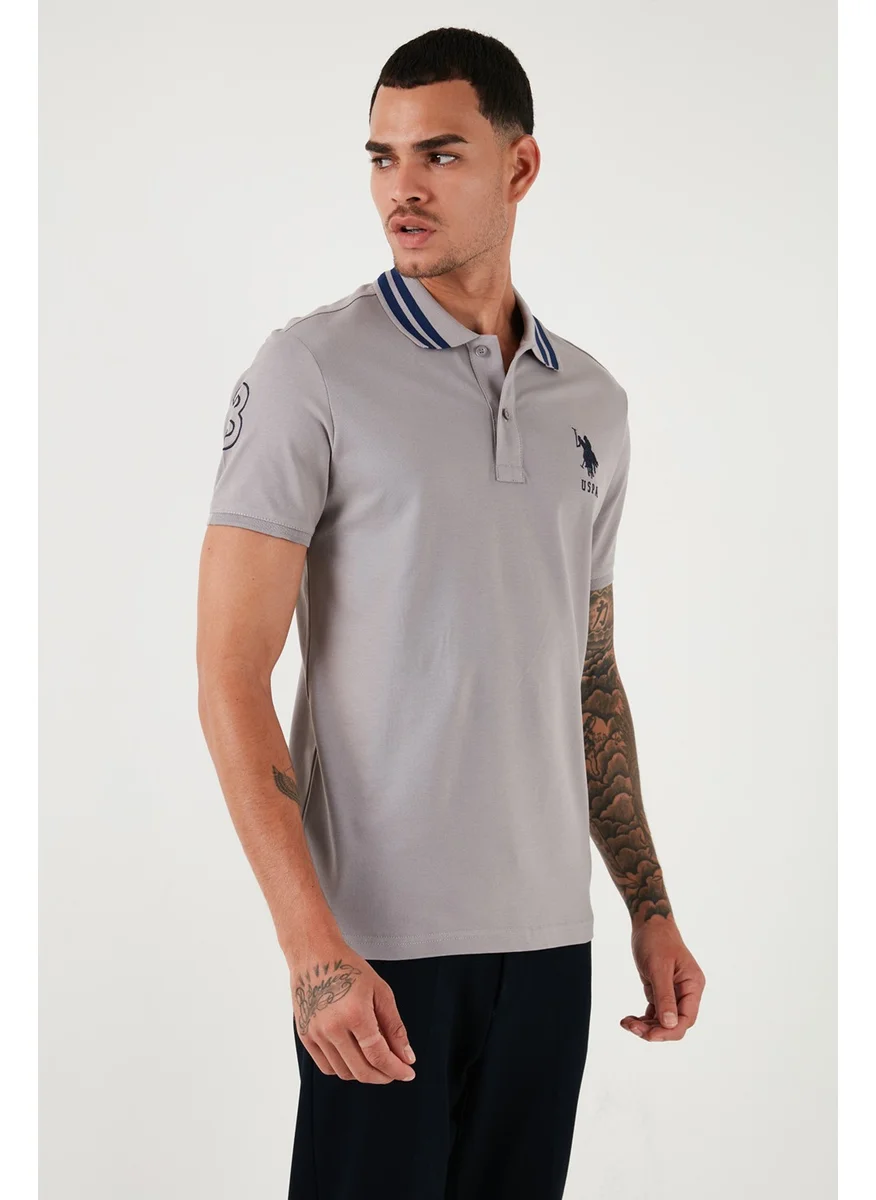 U.S. Polo Assn. BASE. Polo Assn.  Cotton Slim Fit Polo Neck T Shirt Men's Polo Neck T Shirt G081GL0111792252