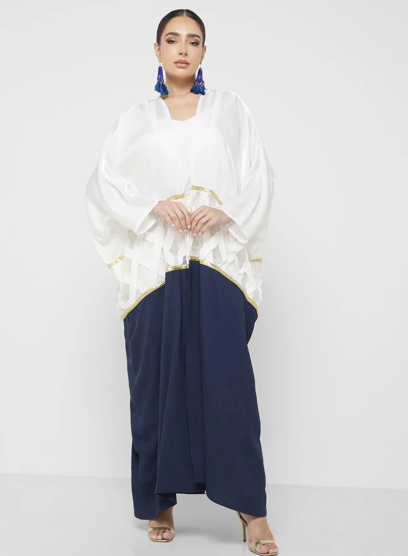 خزانة Color Block Detail Abaya