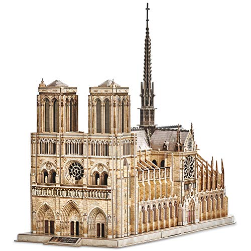 CubicFun 3D Puzzles for Adults Large Notre Dame de Paris 3D Puzzle HalfOpening Architecture Enjoy Interior Views Anniversary Puzzle 293 Pieces Valentine Gift - Image 1