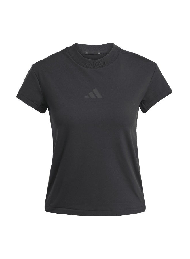 Adidas W Z.N.E. Bb Tee Black Training T-Shirts For Women L - Image 1
