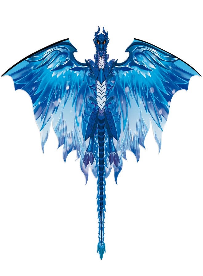 Crogift Dragon Kite for Adults, Kites for Kids Ages 4-8 8-12 Easy to Fly, Kids Kites for Boy Girls, Kite for Beginners Beach Trip Park Family Outdoor Games and Activities Blue - Image 1