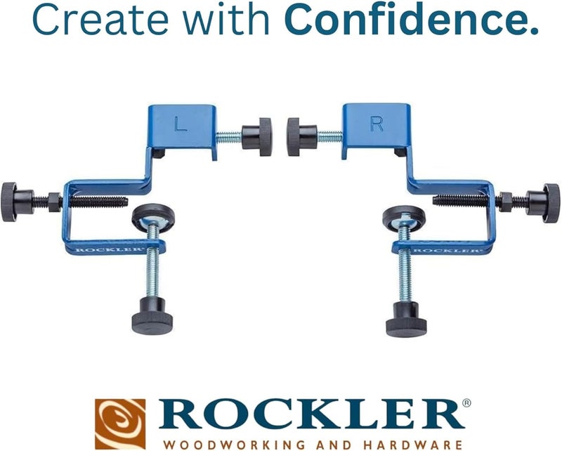 ROCKLER Cabinet Drawer Installation Clamps – Right, Left-Side Drawer, Cabinet Tools – Steel, Plastic Drawer Front - Front Woodworking Clamps for Easy, Fast Installation - Image 2