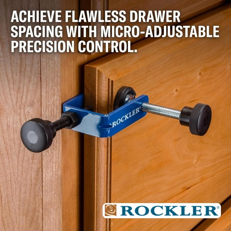ROCKLER Cabinet Drawer Installation Clamps – Right, Left-Side Drawer, Cabinet Tools – Steel, Plastic Drawer Front - Front Woodworking Clamps for Easy, Fast Installation - Image 4