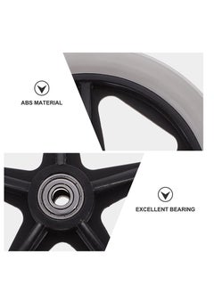 Captaintech 6 Inch Solid Black Caster Wheel Replacement Parts for Wheelchairs Rollators Walkers Disabled Anti-Slip Rubber Wheels Wheelchair Accessory Harness -for Automotive Truck RV Boat Motorcycle  - Image 3