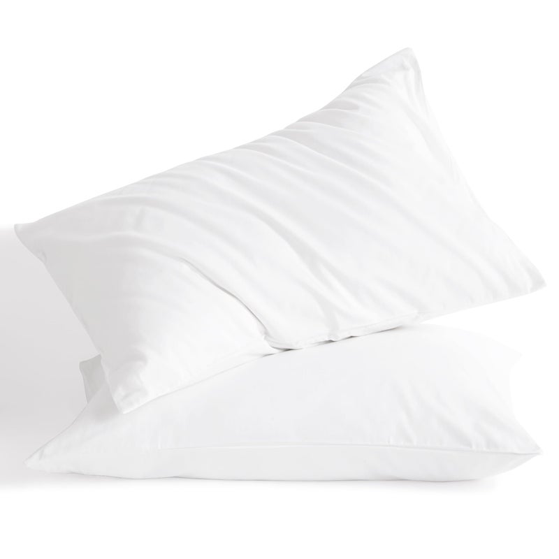 NTBAY Queen Cotton Pillowcases  Envelope Closure 20x30 Pillowcases Set of 2 Breathable and Soft Bed Pillow Cases Cream