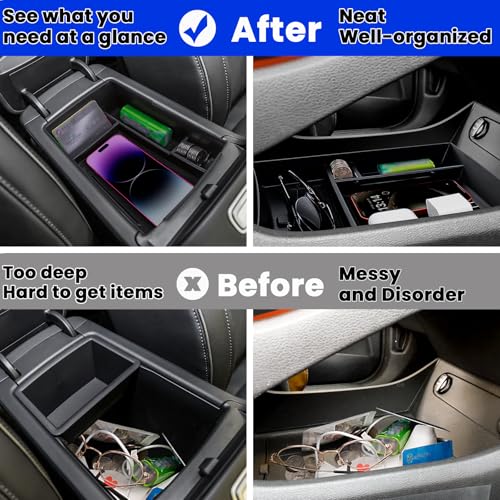 Neepiar Center Console Organizer Compatible with Hyundai Santa Fe 2021 2022 2023 & Santa Fe SEL 2022 2023 Armrest Storage Box Lower Center Console Tray Interior Accessories - Image 3